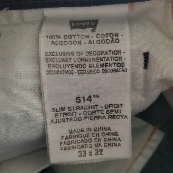 Levi's Men's Limited Edition 514 Slim Straight Leg Jeans W33 L32 - Picture 5 of 5